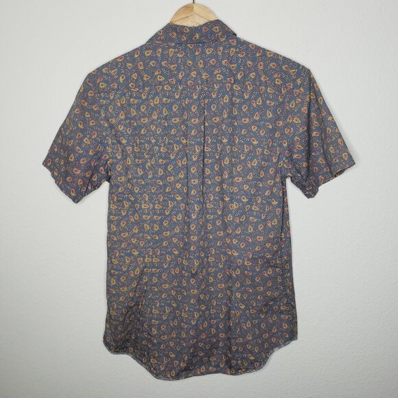 RVCA Men's Sz S Floral Patterned Short Sleeve Button Up Shirt - Picture 4 of 5